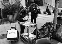 Soup Kitchen : St Luke's Lutheran Church : Hell's Kitchen : Food queues : Food lines : Hell's Kitchen : Streetlife, New York, Photo by Richard Moore